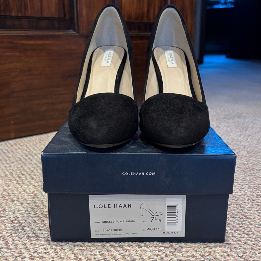 Cole Haan Black Suede Heels